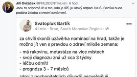Bartíkova tvrzení se objevila na internetu několik měsíců před lednovými prezidentskými volbami