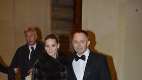 Ples na Hradě: Andrea Verešová s partnerem Danielem Volopichem
