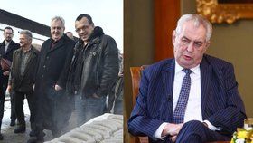 Zeman mluvil v televizi ze záznamu. Získal čas na zabijačku s přáteli