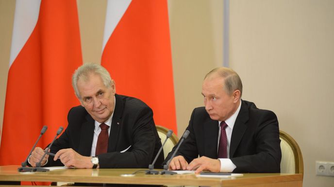 Společná tisková konference Zemana a Putina - ilustrační snímek