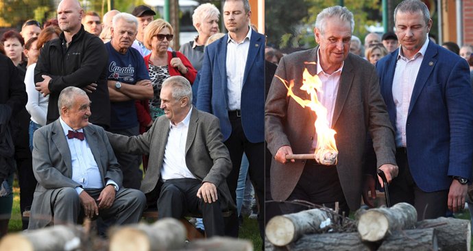 Miloš Zeman zapálil vatru pro prvního prezidenta.