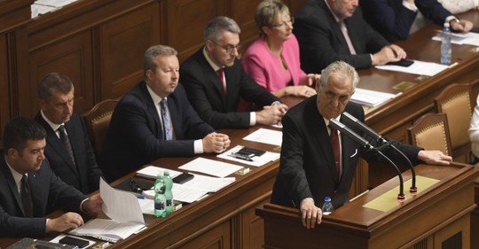 Prezident Miloš Zeman ve sněmovně