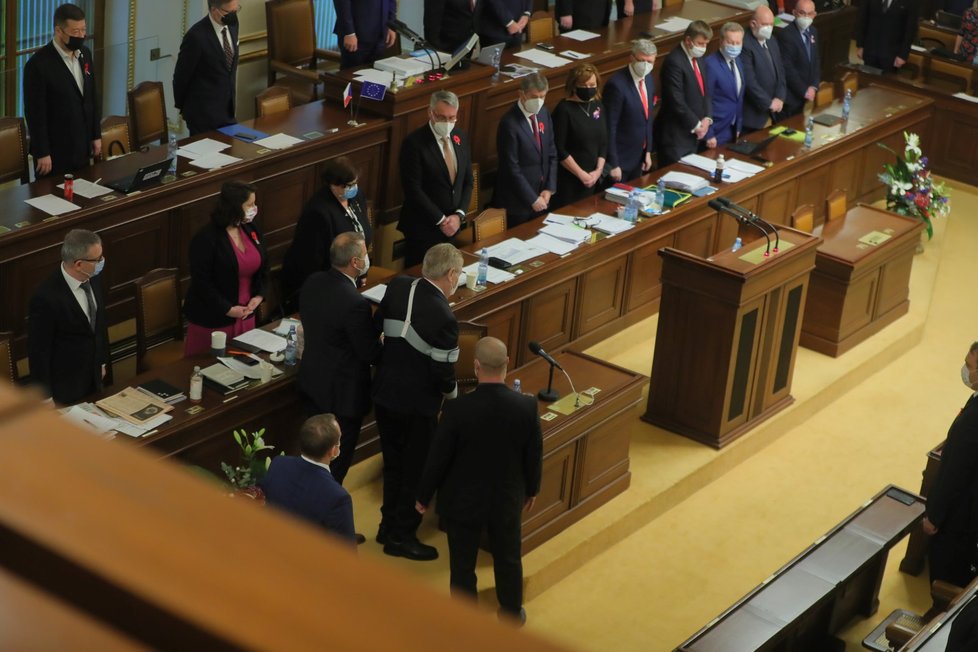 Prezident Miloš Zeman ve Sněmovně během 1. čtení státního rozpočtu na rok 2021