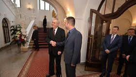 Prezident Miloš Zeman přijel na jednání sněmovny.