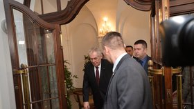 Prezident Miloš Zeman přijel na jednání sněmovny.