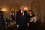 Prezident Miloš Zeman s manželkou Ivanou pořádají ples.