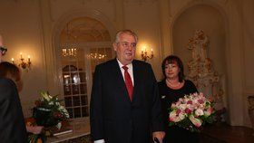 Prezident Miloš Zeman s manželkou Ivanou