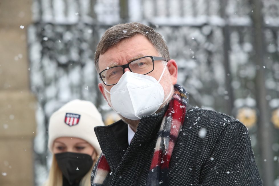 Zbyněk Stanjura (ODS) na tiskovce po jednání s prezidentem Milošem Zemanem (9.12.2021)