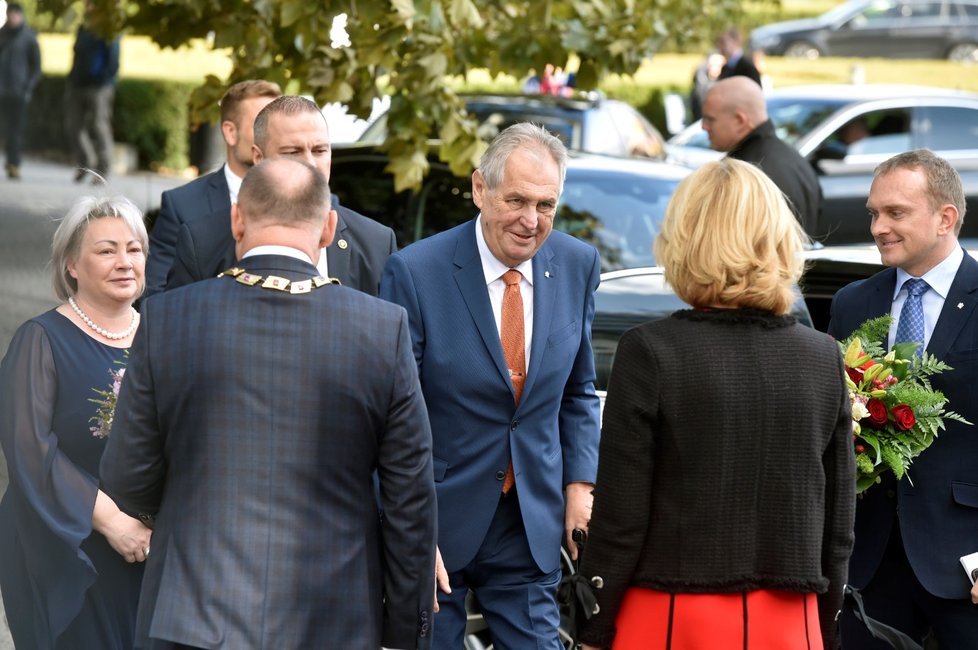 Prezident Zeman při návštěvě Olomouckého kraje