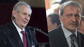 Prezident Miloš Zeman a šéf české diplomacie Martin Stropnický (ANO)