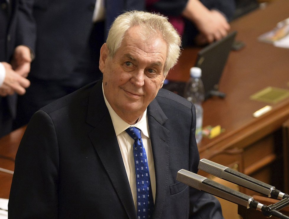 Prezident Miloš Zeman ve Sněmovně (21. 2. 2017)