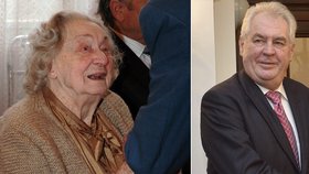 Josefina Napravilová zemřela ve věku 100 let. Poté, co se viděla s prezidentem Milošem Zemanem.