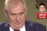 Prezident Miloš Zeman v předvolebním rozhovoru a komentátor Petr Holec