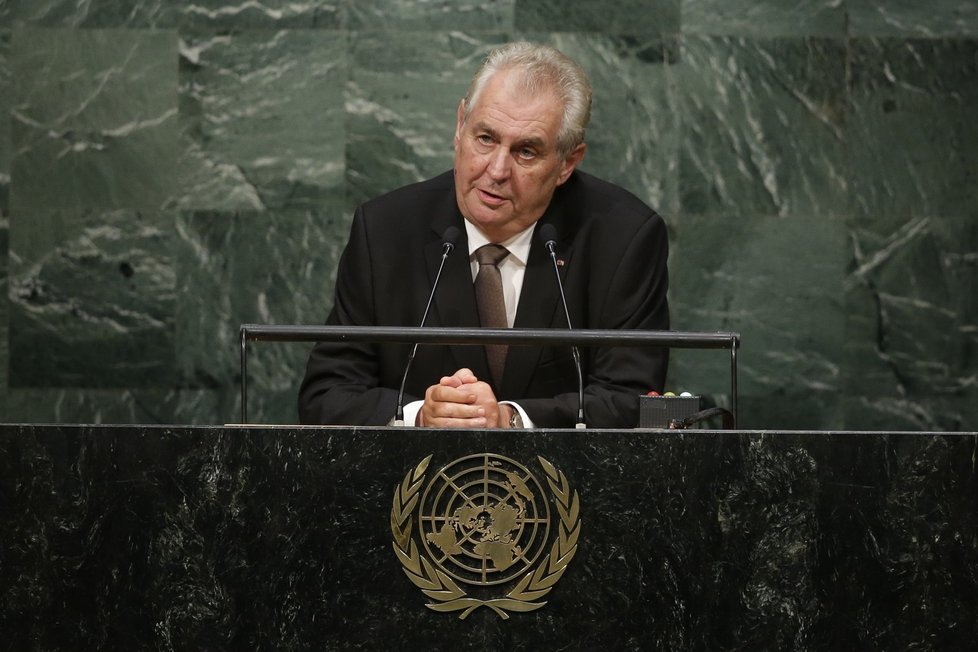 Miloš Zeman na Valném shromáždění OSN