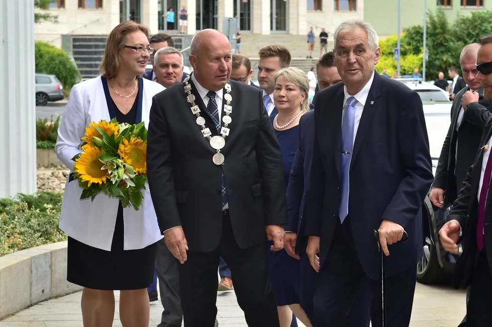 Prezident Miloš Zeman na návštěvě Ústeckého kraje (19. 6. 2018)