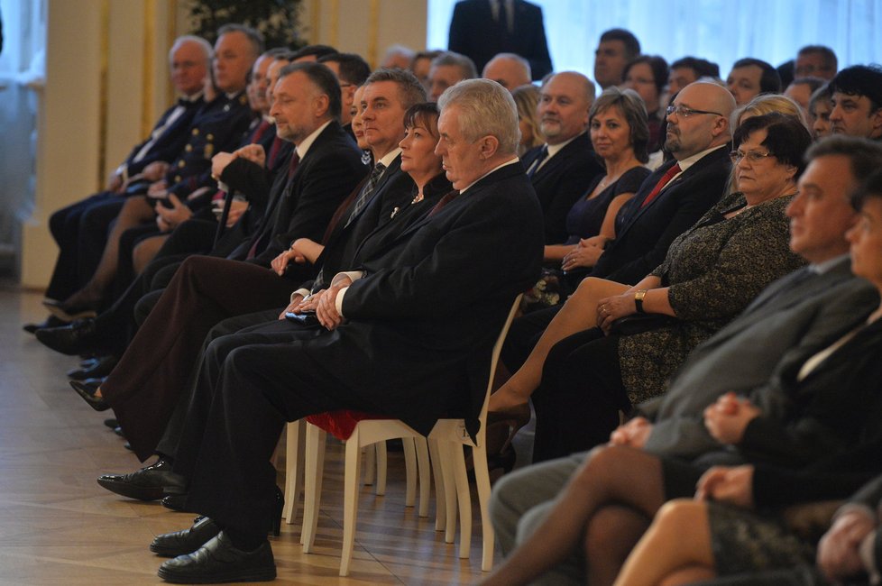 Prezident Zeman v sobotu na Hradě během oslavy tří let ve funkci