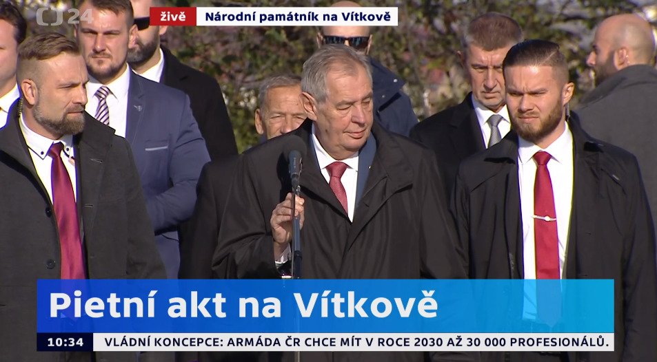 Miloš Zeman na Vítkově (28.10.2019)