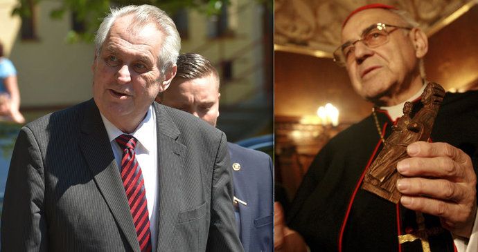 Čeští biskupové oceňují návrh poslanců vyznamenat kardinála Vlka, prezident Zeman to ale odmítl.