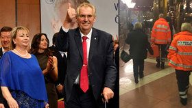 Zeman těsně pokořil Drahoše. Oslavy přerušila sanitka a bitka pěstmi ve štábu