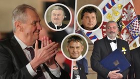 Podivné a kontroverzní Zemanovy metály: Končící prezident vyznamenával své kamarády a podporovatele