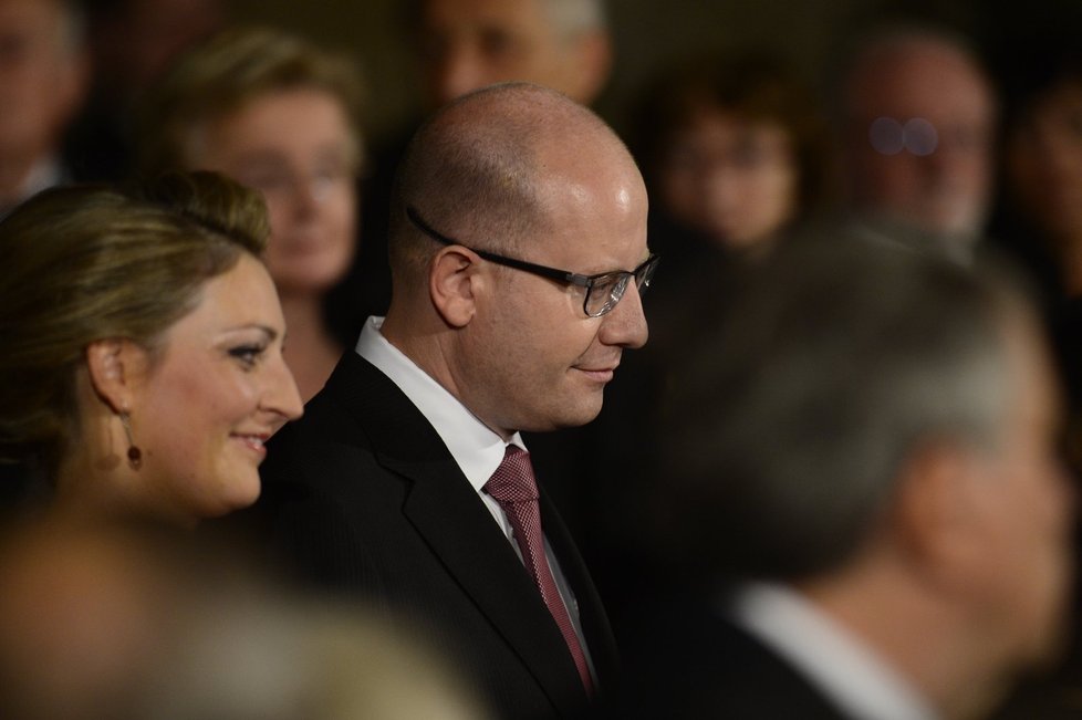 2014: Premiér Bohuslav Sobotka přišel s manželkou.