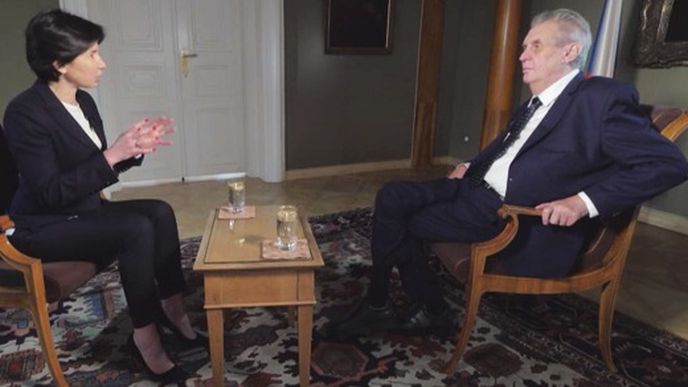Miloš Zeman v rozhovoru se známou ruskou moderátorkou a novinářkou Iradou Zejnalovou
