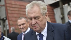 Prezident Miloš Zeman poslední den návštěvy ve Zlínském kraji zavítal i do řeznictví.
