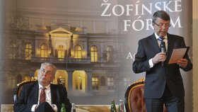 Prezident Miloš Zeman vystoupil 25. května v Praze na jubilejním Žofínském fóru.