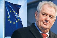 Nad Hradem zavlaje vlajka EU: Vztyčí ji Miloš Zeman