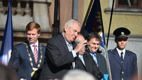 Prezident Miloš Zeman při projevu