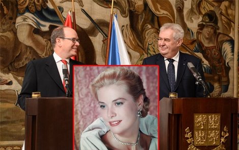 Zeman a Albert II. v dobré náladě.