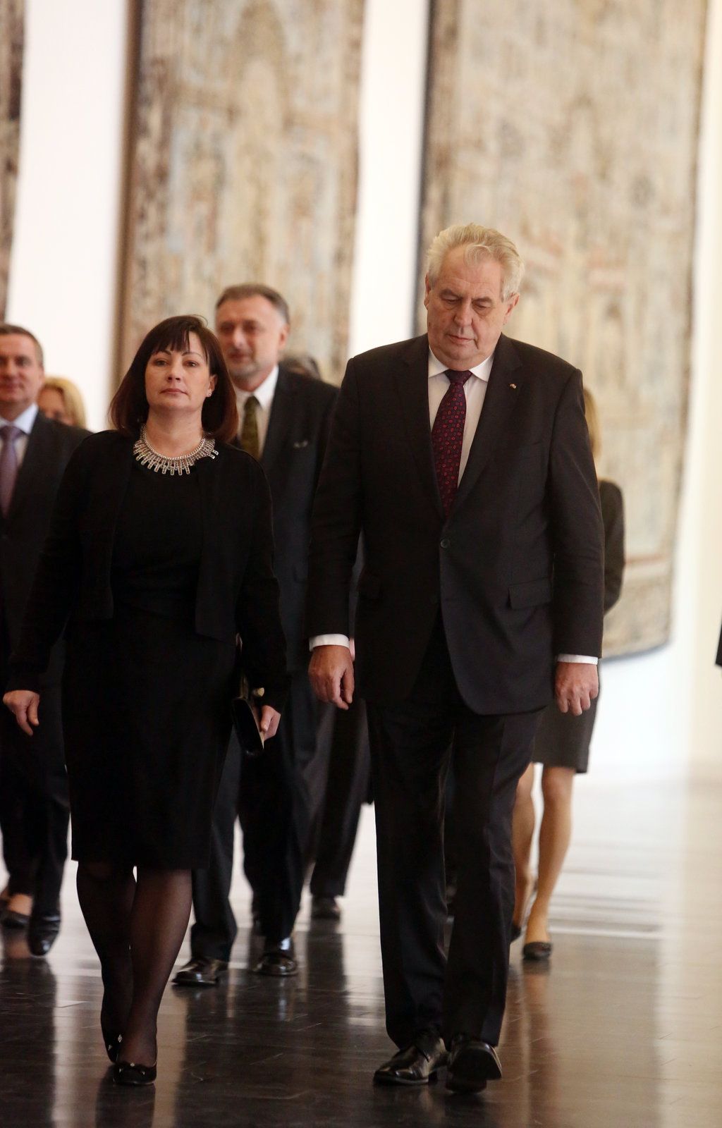 Ivana Zemanová a Miloš Zeman na Hradě.