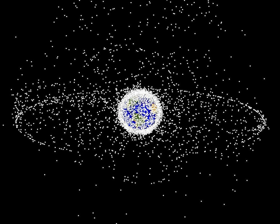 Kosmické smetí obíhající planetu Zemi