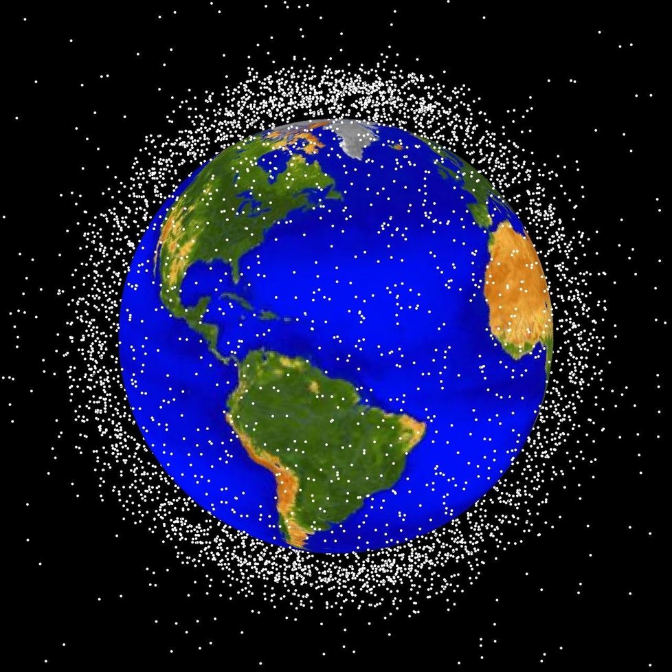 Kosmické smetí obíhající planetu Zemi