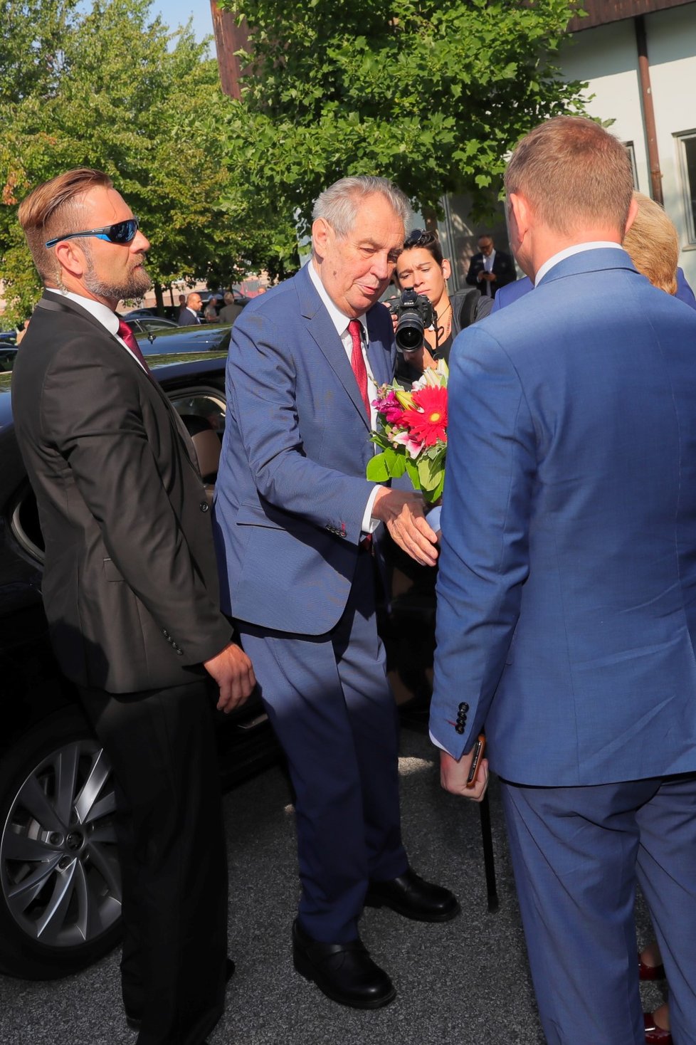 Prezident Miloš Zeman dorazil na Zemi živitelku (22.08.2019) aby ji zahájil projevem