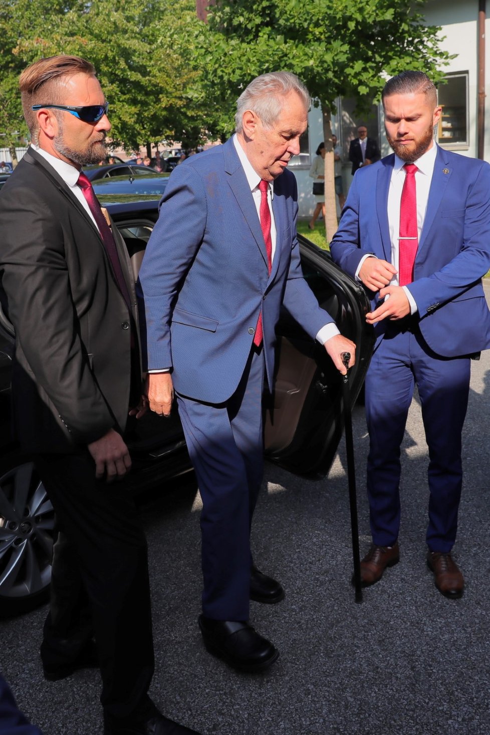 Prezident Miloš Zeman dorazil na Zemi živitelku (22. 8. 2019), aby ji zahájil projevem