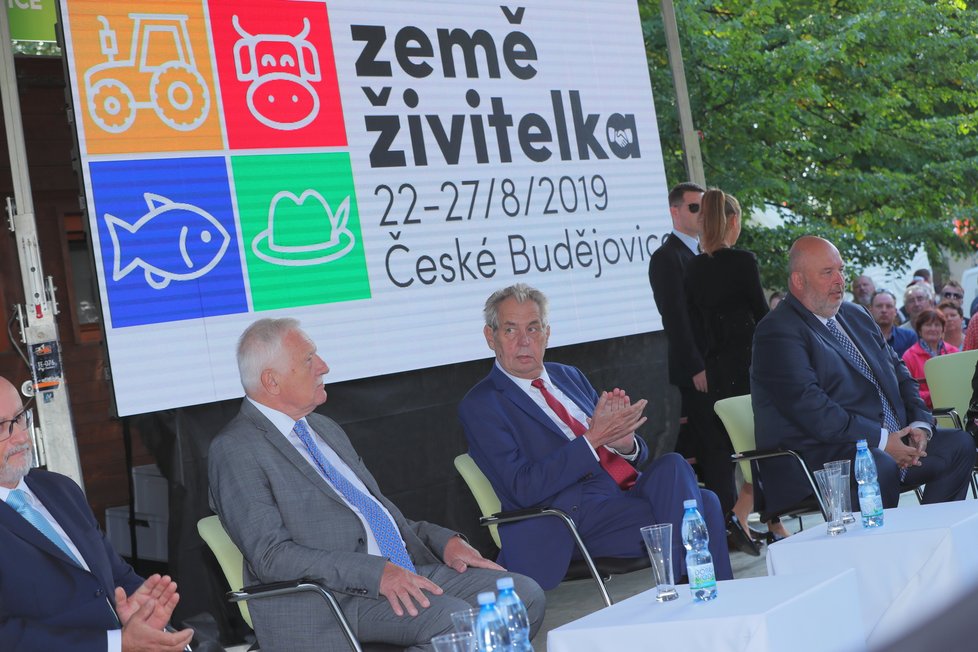 Miloš Zeman a Václav Klaus na Zemi živitelce (22.8.2019)