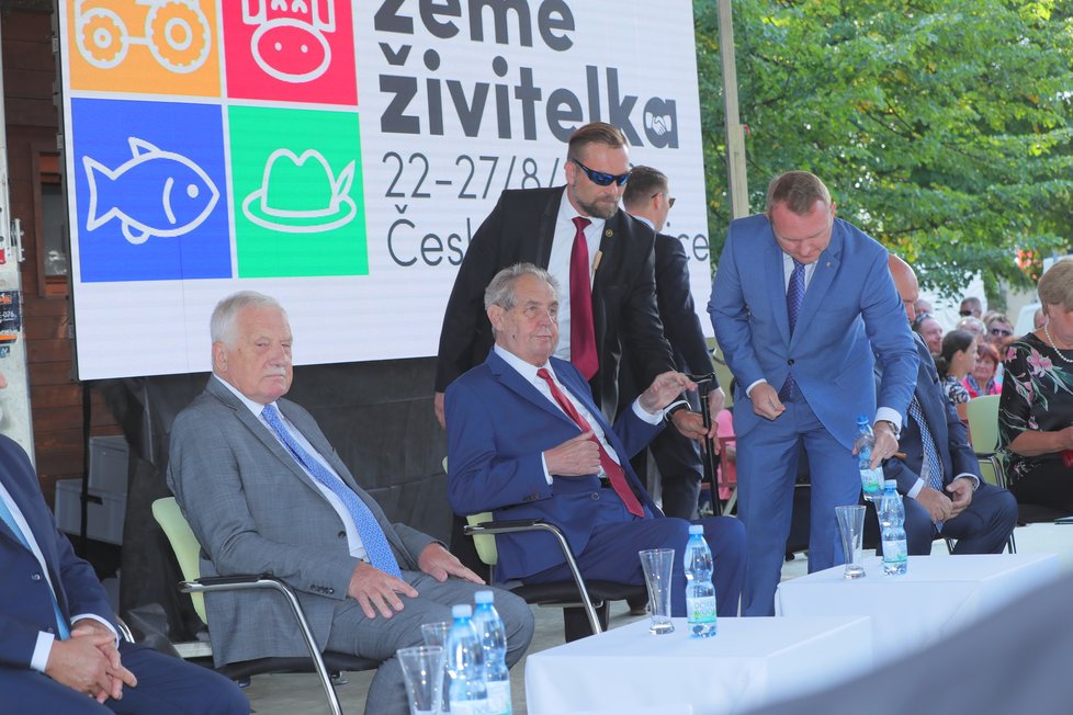 Miloš Zeman a Václav Klaus na Zemi živitelce (22.8.2019)