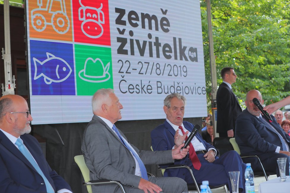 Miloš Zeman a Václav Klaus na Zemi živitelce (22.8.2019)