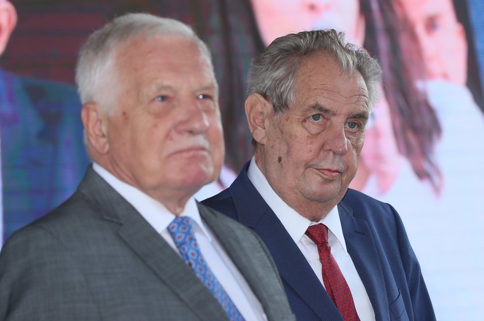 Miloš Zeman a Václav Klaus na Zemi živitelce (22.8.2019)