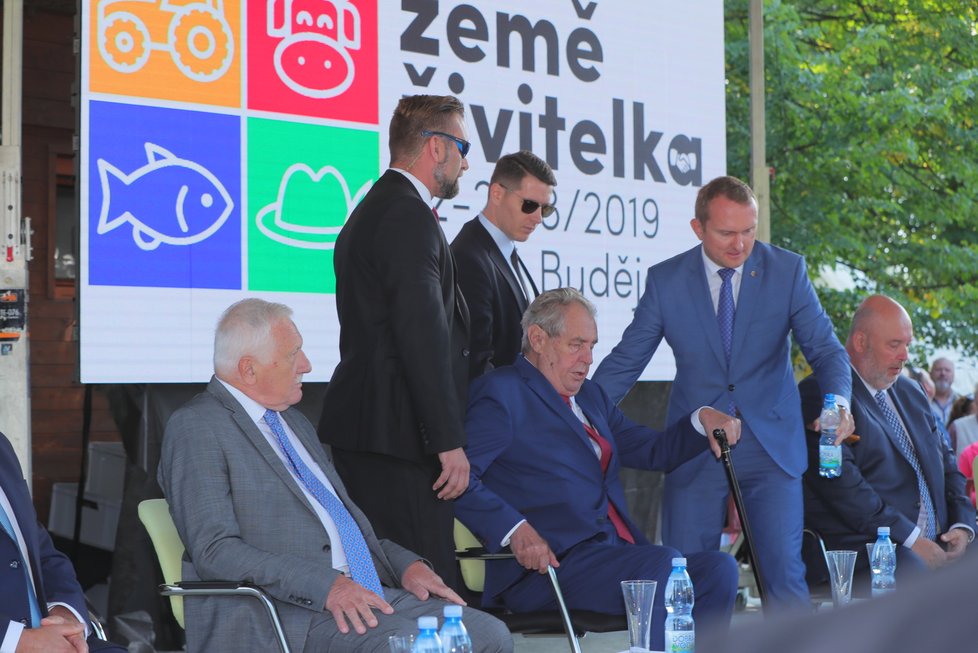 Miloš Zeman a Václav Klaus na Zemi živitelce (22. 8. 2019)