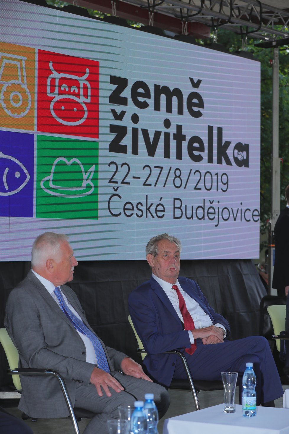 Miloš Zeman a Václav Klaus na Zemi živitelce (22.8.2019)