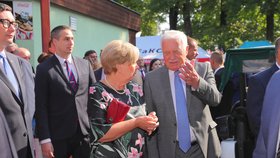 Václav Klaus a hejtmanka Ivana Stráská (ČSSD) na Zemi živitelce