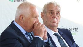 Prezident Miloš Zeman a Václav Klaus na Zemi živitelce