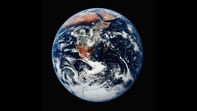 Legendární fotografie "Blue Marble", pořízená z paluby Apolla 17