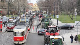 Protest zemědělců v Praze (7. 3. 2024)