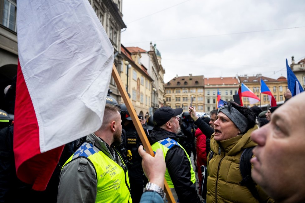 Protest zemědělců v Praze. (19. 2. 2024)