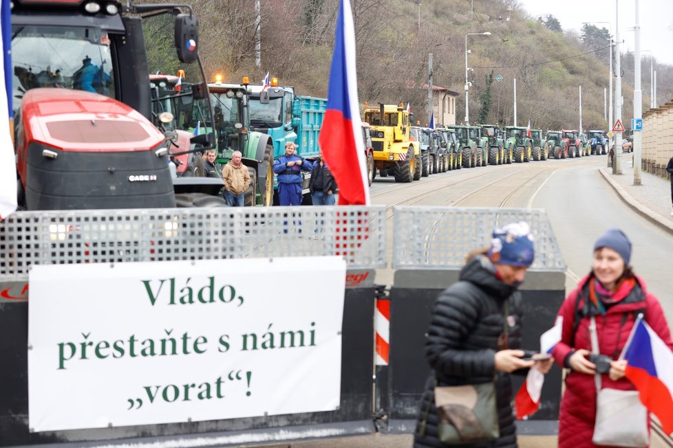Protest zemědělců v Praze. (7. 3. 2024)