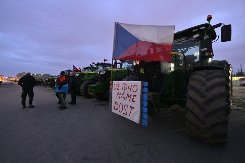 Protest zemědělců v Praze na Letné (7.3.2024)