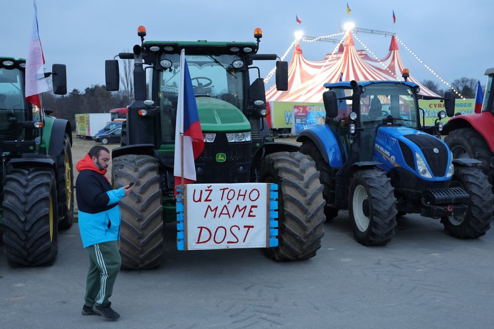 Protest zemědělců v Praze (7.3.2024)